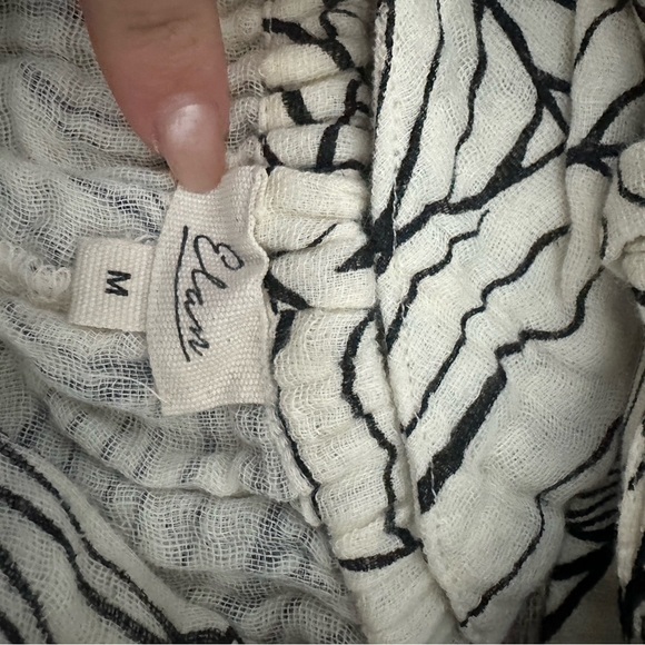 Elan Strapless Cream Leaf Print Dress - Picture 10 of 13